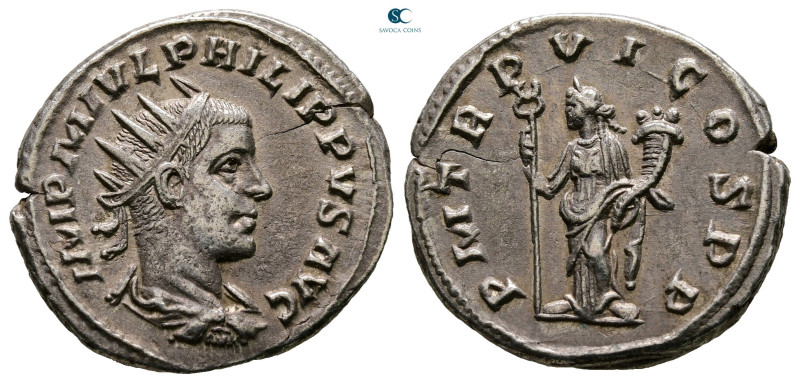 Philip II AD 247-249. Antioch
Antoninianus AR

23 mm, 4,58 g



Extremely...