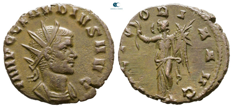 Claudius II (Gothicus) AD 268-270. Rome
Antoninianus Æ

20 mm, 2,65 g



...