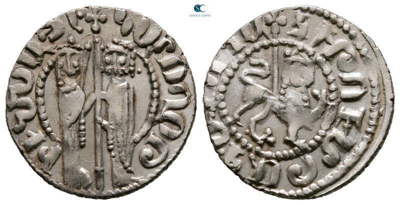 Cilician Armenia. Royal. Hetoum I, with Zabel AD 1226-1270. 
Tram AR

20 mm, ...