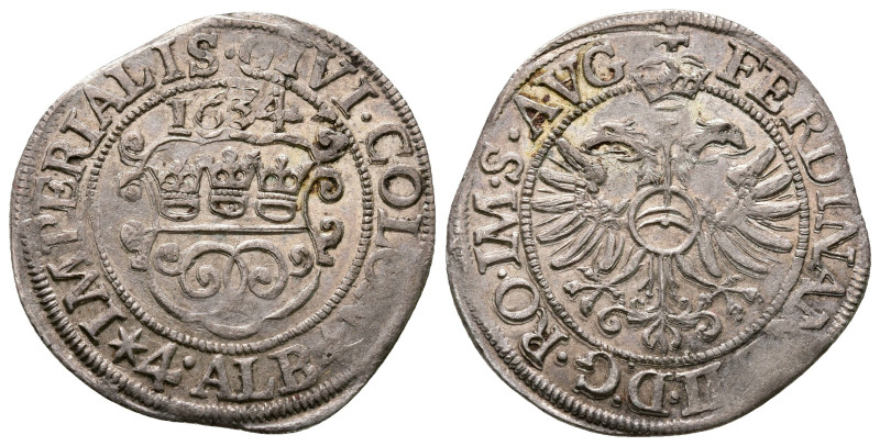 Germany. Köln AD 1634. 
4 Albus AR 

25 mm, 2,73 g



Nearly Extremely Fi...