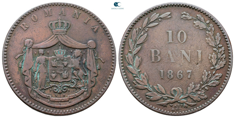 Romania. AD 1867. 
10 Bani

30 mm, 9,81 g



Very Fine