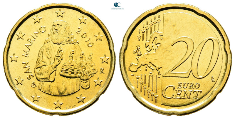 San Marino. AD 2010. 
20 Cent 2010

22,25 mm, 5,74 g



Uncirculated