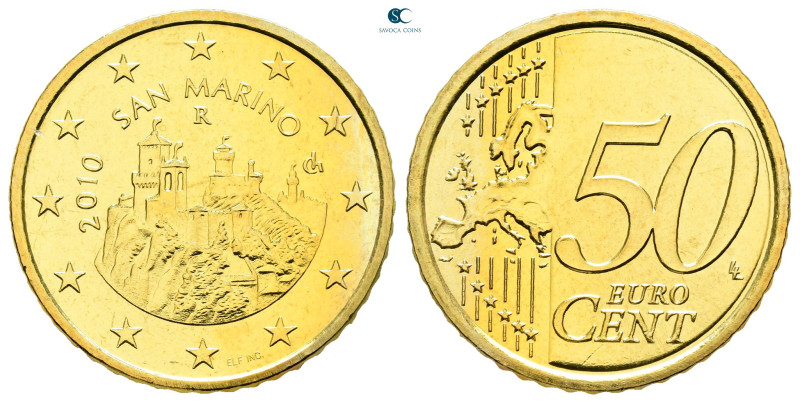 San Marino. AD 2010. 
50 Cent 2010

24,25 mm, 7,80 g



Uncirculated