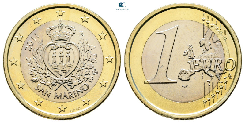 San Marino. AD 2011. 
1 Euro 2011

23,25 mm, 7,50 g



Uncirculated