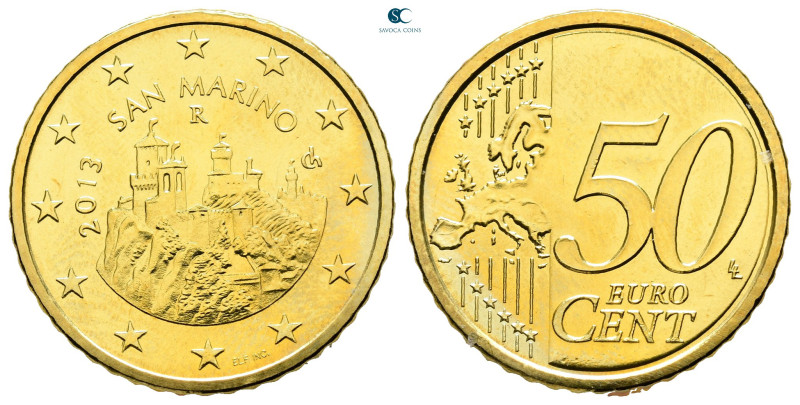 San Marino. AD 2013. 
50 Cent 2013

24,25 mm, 7,80 g



Uncirculated