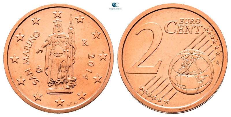 San Marino. AD 2014. 
2 Cent 2014

18,75 mm, 3,06 g



Uncirculated