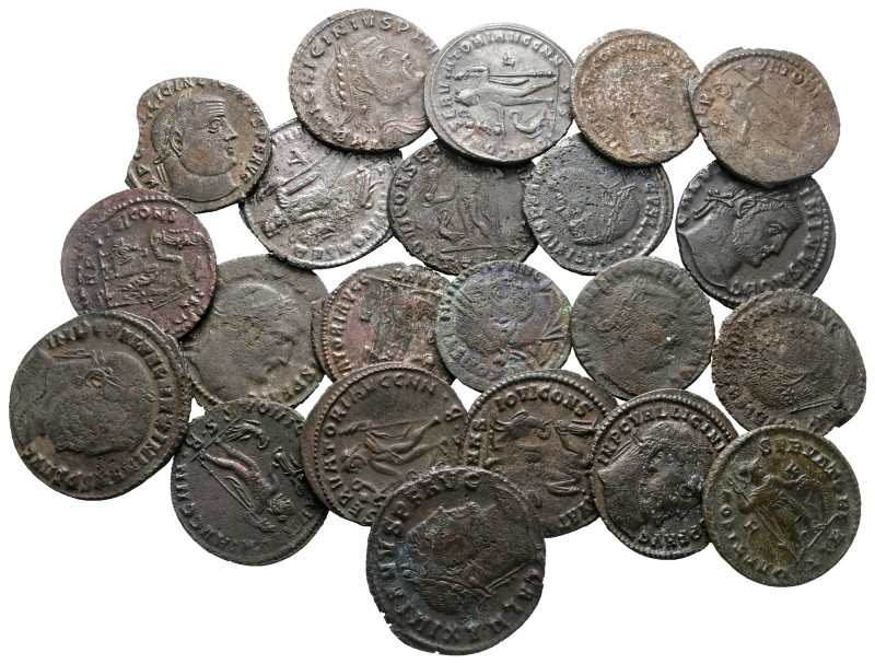 Lot of ca. 22 late roman bronze coins / SOLD AS SEEN, NO RETURN!

Very Fine