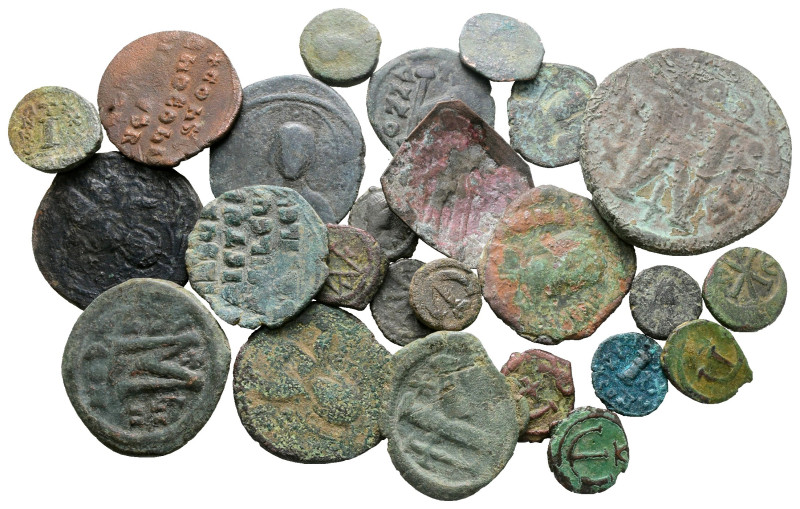 Lot of ca. 25 byzantine bronze coins / SOLD AS SEEN, NO RETURN!

Nearly Very F...