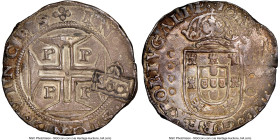 Afonso VI Counterstamped 500 Reis ND (1663) XF45 NGC, KM36-38, LMB-30. 21.53gm. Crowned S00 counterstamp (AU Standard) applied on a Portugal João IV 4...