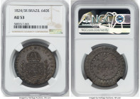Pedro I 640 Reis 1824/3-R AU53 NGC, Rio de Janeiro mint, KM367, cf. LMB-500 (overdate unlisted). From the Sant'Anna Collection HID09801242017 © 2024 H...