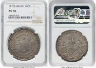 Pedro I 960 Reis 1826-R AU58 NGC, Rio de Janeiro mint, KM368.1, LMB-507. Overstruck on a Spanish Colonial 8 Reales. From the Sant'Anna Collection HID0...