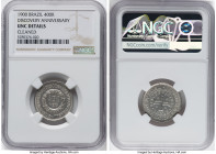 Republic "400th Anniversary of Discovery" 400 Reis 1900 UNC Details (Cleaned) NGC, Rio de Janeiro mint, KM499, LMB-P677. From the Sant'Anna Collection...