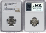 Ferdinand I Bolhao ND (1367-1383) MS63 NGC, Lisbon mint, Gomes-07.01. 1.44gm. A highly difficult minor emission from early Portugal that is really onl...
