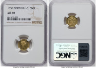Pedro V gold 1000 Reis 1855 MS60 NGC, KM495, Gomes-09.01. One year type. From the Sant'Anna Collection HID09801242017 © 2024 Heritage Auctions | All R...