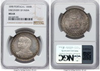Carlos I "Discovery of India - 400th Anniversary" 1000 Reis 1898 MS64 NGC, Lisbon mint, KM539. From the Sant'Anna Collection HID09801242017 © 2024 Her...