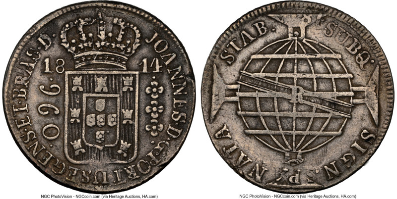 João Prince Regent 960 Reis 1814-R XF45 NGC, Rio de Janeiro mint, KM307.3, LMB-3...