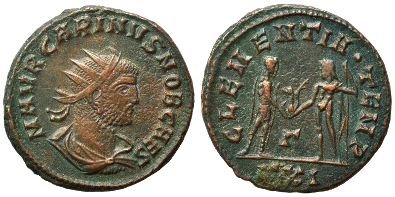 Carinus, as Caesar, 282-283. Antoninianus (bronze, 4.52 g, 21 mm). Cyzicus. Radi...