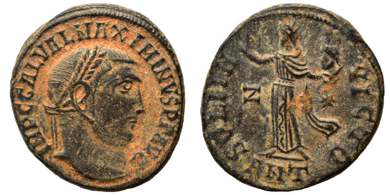 Maximinus II, 310-313. Follis (bronze, 5.57 g, 21 mm), Antioch. IMP C GAL VAL MA...