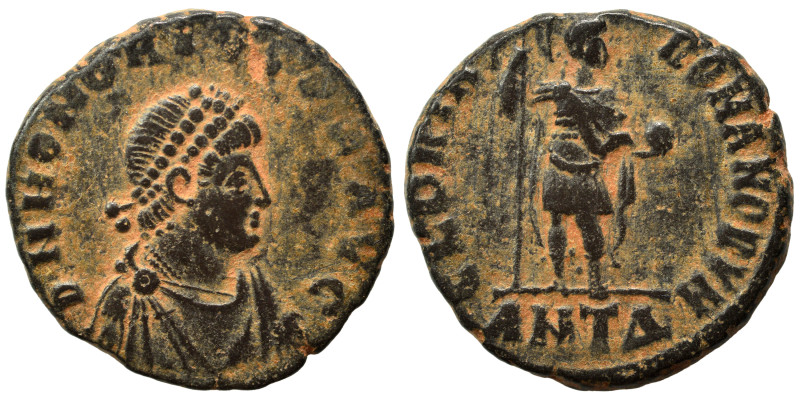 Honorius, 393-423. Majorina (bronze, 4.90 g, 20 mm), Antioch. D N HONORIVS P F A...