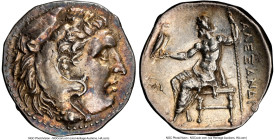 MACEDONIAN KINGDOM. Alexander III the Great (336-323 BC). AR drachm (19mm, 4.32 gm, 12h). NGC Choice AU 5/5 - 4/5 Posthumous issue of Mylasa (?), ca. ...