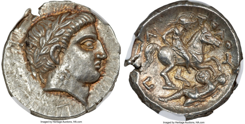 PAEONIAN KINGDOM. Patraus (ca. 335-315 BC). AR tetradrachm (25mm, 12.66 gm, 4h)....