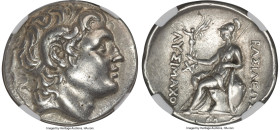 THRACIAN KINGDOM. Lysimachus (305-281 BC). AR tetradrachm (29mm, 16.81 gm, 12h). NGC XF 5/5 - 4/5, Fine Style. Posthumous issue of Uncertain Mint in T...