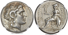 THRACIAN KINGDOM. Lysimachus (305-281 BC). AR tetradrachm (27mm, 17.02 gm, 2h). NGC Choice VF 5/5 - 4/5, Fine Style. Lampsacus, 297/6-282/1 BC. Diadem...