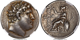 PERGAMENE KINGDOM. Eumenes I (263-241 BC). AR tetradrachm (29mm, 17.04 gm, 1h). NGC Choice VF 5/5 - 4/5, Fine Style. Laureate head of Philetaerus righ...