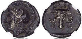 TROAS. Assus. 4th-3rd Centuries BC. AR drachm (15mm, 3.20 gm, 12h). NGC Choice XF 5/5 - 3/5, Fine Style. Head of Athena left, wearing crested Attic he...