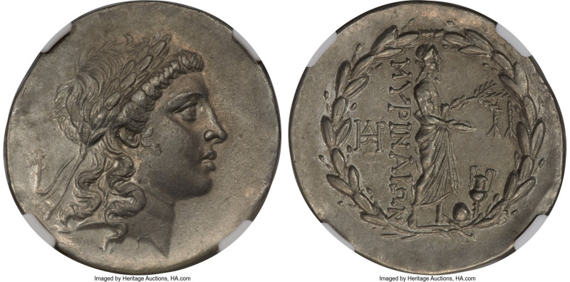 AEOLIS. Myrina. Ca. mid-2nd century BC. AR tetradrachm (35mm, 16.88 gm, 12h). NG...