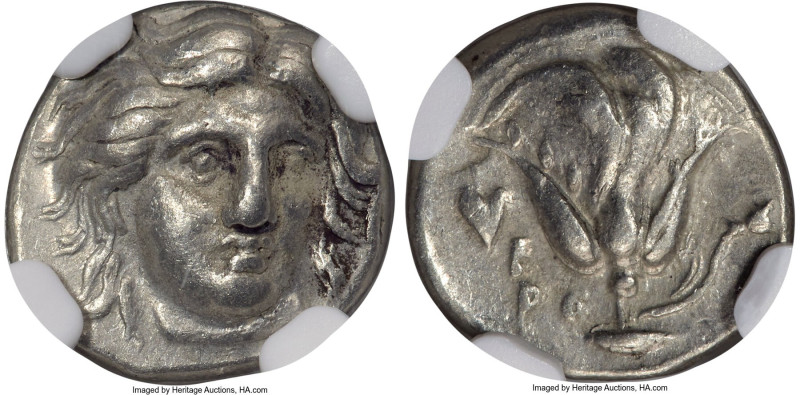 CARIAN ISLANDS. Rhodes. Ca. 316-305 BC. AR hemidrachm (12mm, 1.67 gm, 1h). NGC C...