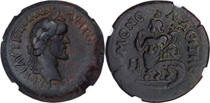 EGYPT. Alexandria. Antoninus Pius (AD 138-161). AE drachm (33mm, 27.60 gm, 1h). ...