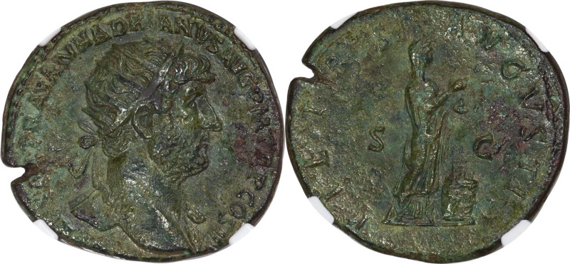 Hadrian (AD 117-138). AE dupondius (27mm, 11.50 gm, 6h). NGC AU 5/5 - 3/5, Fine ...