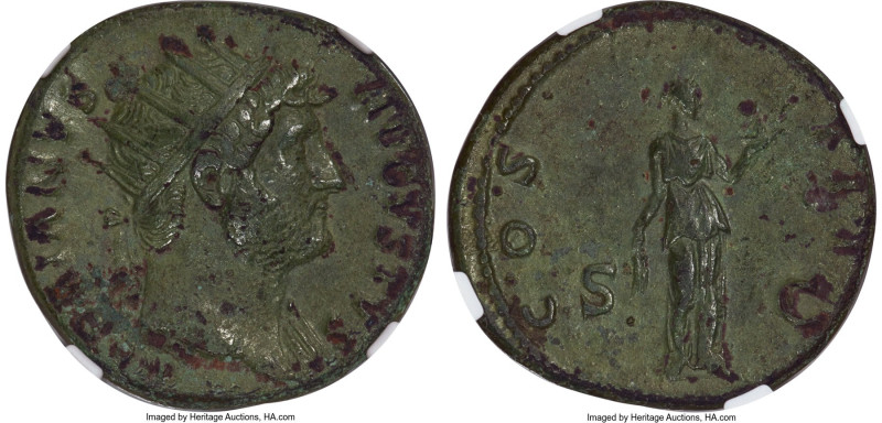 Hadrian (AD 117-138). AE dupondius (27mm, 12.26 gm, 5h). NGC XF 5/5 - 3/5, Fine ...