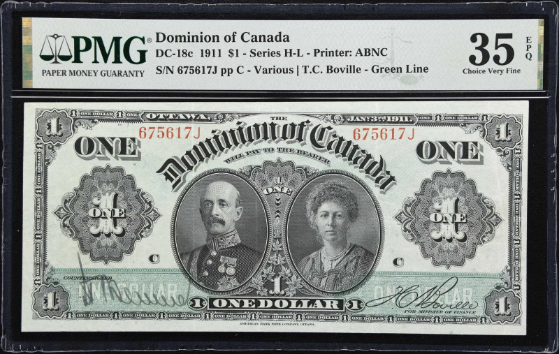 CANADA. Dominion of Canada. 1 Dollar, 1911. DC-18c. PMG Choice Very Fine 35 EPQ....