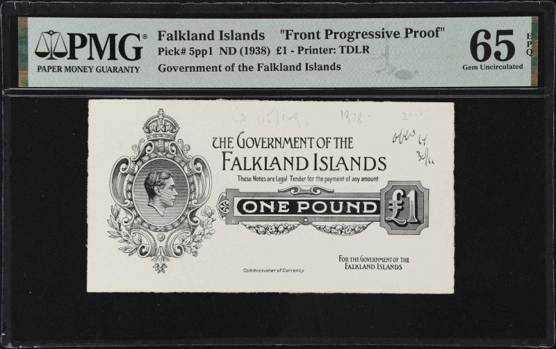 FALKLAND ISLANDS. Government of the Falkland Islands. 1 Pound, ND (1938). P-5pp1...