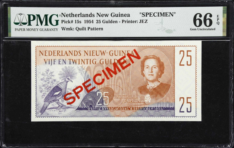 NETHERLANDS NEW GUINEA. Ministerie van Overzeesche Rijksdelen. 25 Gulden, 1954. ...