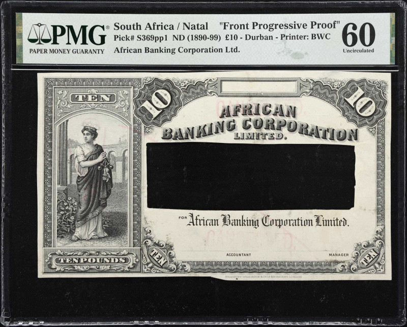 SOUTH AFRICA. Lot of (2). African Banking Corporation Limited. 10 Pounds, ND (18...