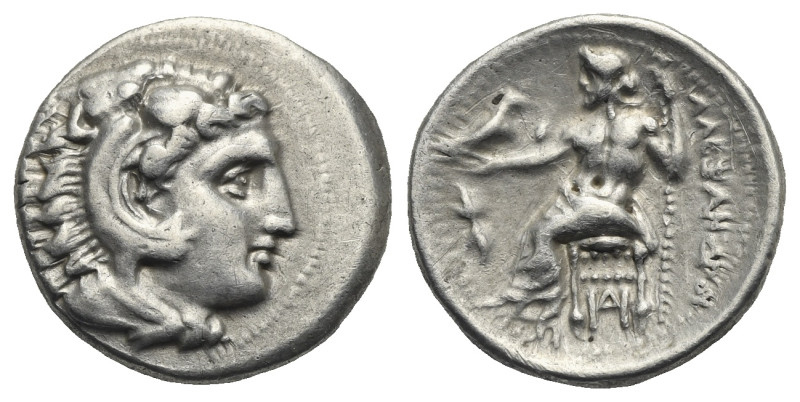 KINGS OF MACEDON. Alexander III the Great, 336-323 BC. Drachm (Silver, 17.68 mm,...