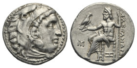 KINGS OF MACEDON. Antigonos I Monophtalmos as Strategos of Asia, 320-306/5 BC, or king, 306/5-301 BC. Drachm (Silver, 17.64 mm, 4.21 g) struck in the ...
