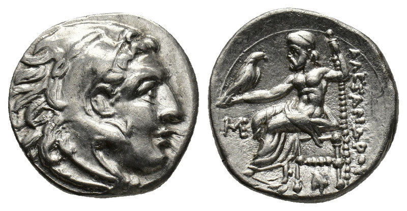 KINGS OF MACEDON. Alexander III the Great, 336-323 BC. Drachm (Silver, 17.35 mm,...