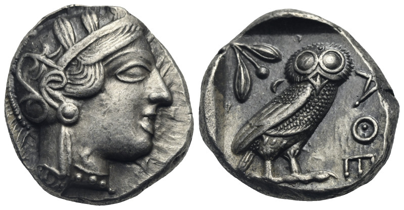 ATTICA. Athens. Circa 454-404 BC. Tetradrachm (Silver, 24.82 mm, 17.14 g). Head ...