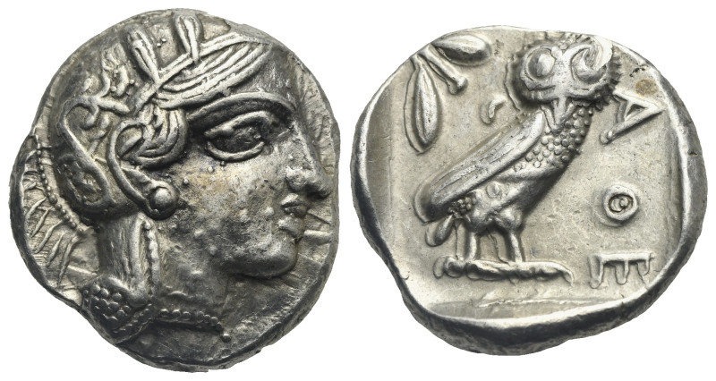 ATTICA. Athens. Circa 454-404 BC. Tetradrachm (Silver, 25.99 mm, 17.16 g). Head ...