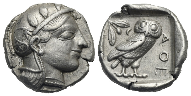 ATTICA. Athens. Circa 454-404 BC. Tetradrachm (Silver, 24.72 mm, 17.13 g). Head ...