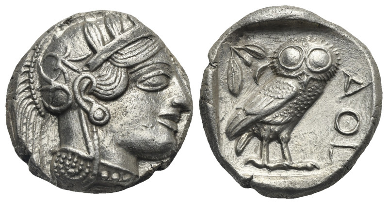 ATTICA. Athens. Circa 454-404 BC. Tetradrachm (Silver, 23.18 mm, 17.28 g). Head ...