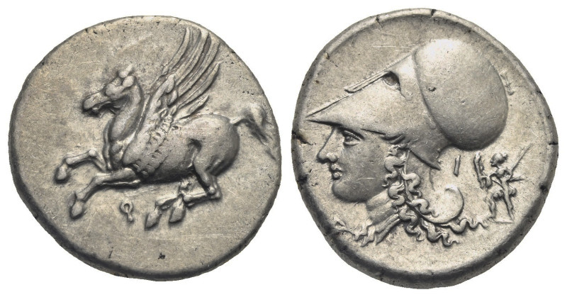 CORINTHIA. Corinth. Circa 345-307 BC. Stater (Silver, 21.00 mm, 8.58 g). Pegasos...