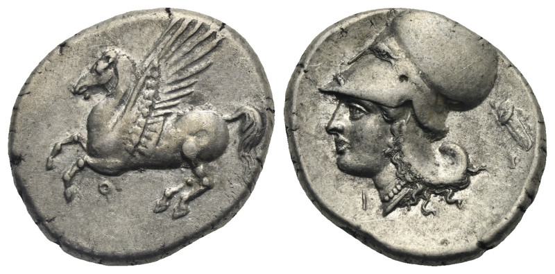 CORINTHIA. Corinth. Circa 345-307 BC. Stater (Silver, 21.00 mm, 8.52 g). Pegasos...