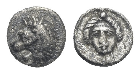 SATRAPS OF CARIA. Hekatomnos, 395-377 BC. Tetartemorion (Silver, 5.95 mm, 0.24 g...