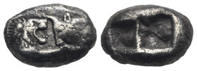 LYDIA. Kroisos and Persian Rulers, circa 561-546 BC. 1/3 Stater (Silver, 14.33 mm, 3.41 g). Sardes. Foreparts of lion right and bull left, face to fac...
