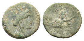 CILICIA. Hierapolis-Castabala. Pseudo-autonomous issue, circa 2nd-1st centuries BC. Bronze (Bronze, 22.59 mm, 6.44 g). Turreted, veiled and draped bus...